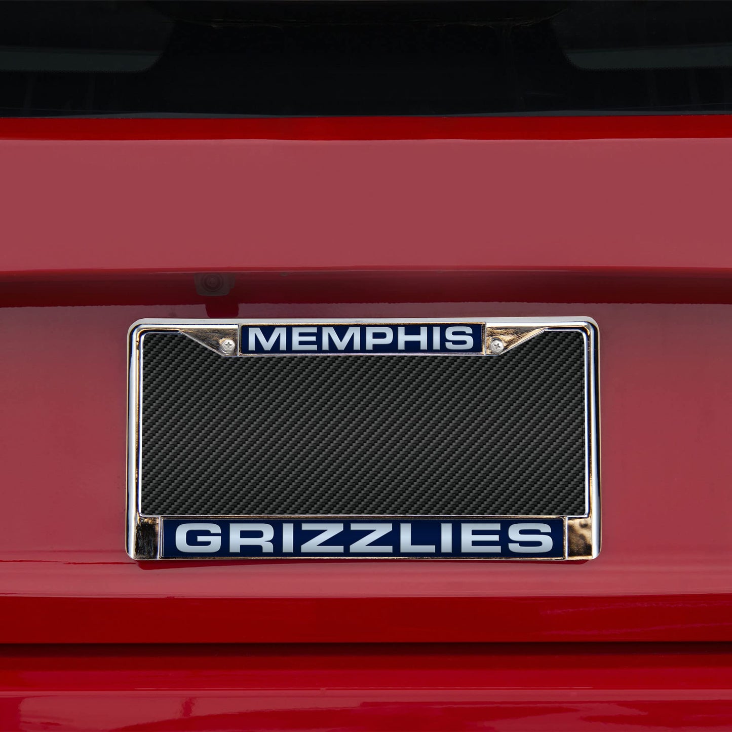 NBA Memphis Grizzlies Blue Laser Chrome Acrylic License Plate Frame QGC7054