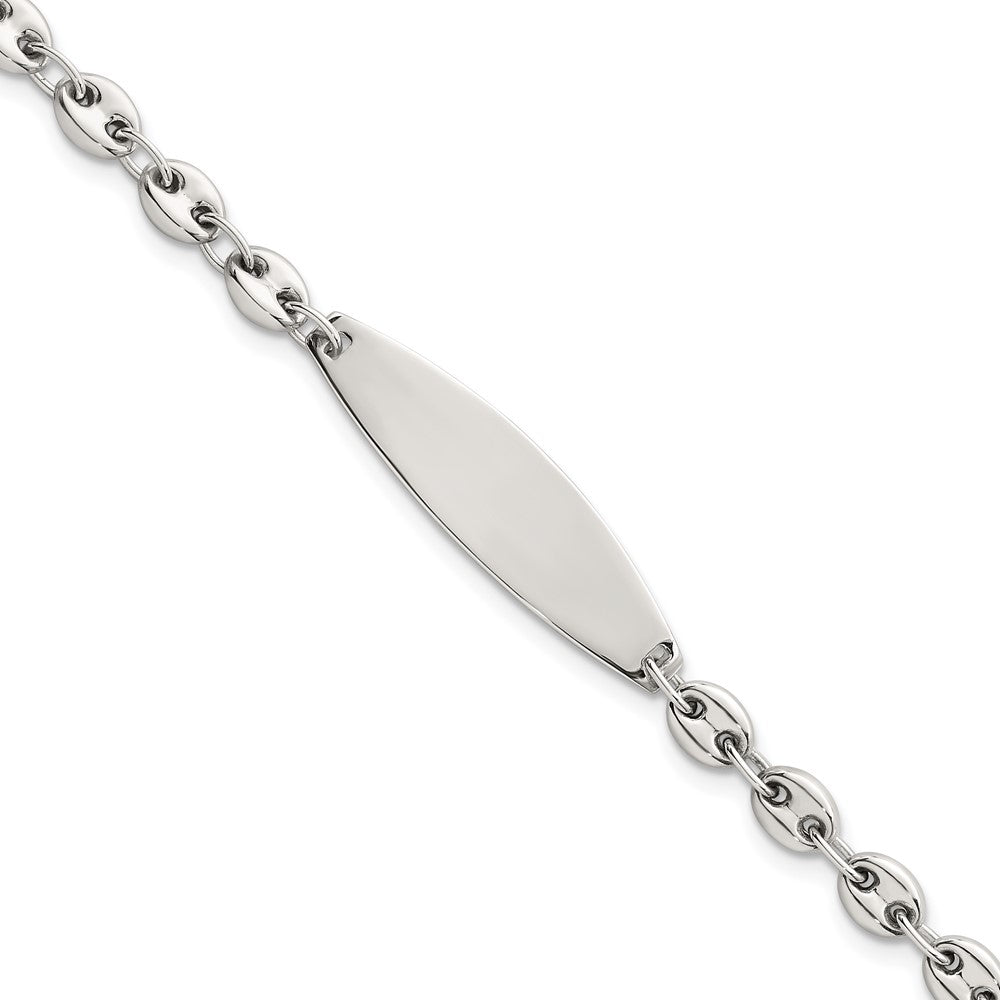 Sterling Silver Polished 5.0mm Mariner/Anchor Link 7.5 Inch ID Bracelet