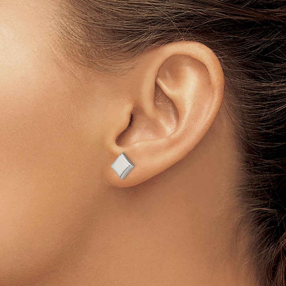 Titanium Polished 7mm Square Post Earrings