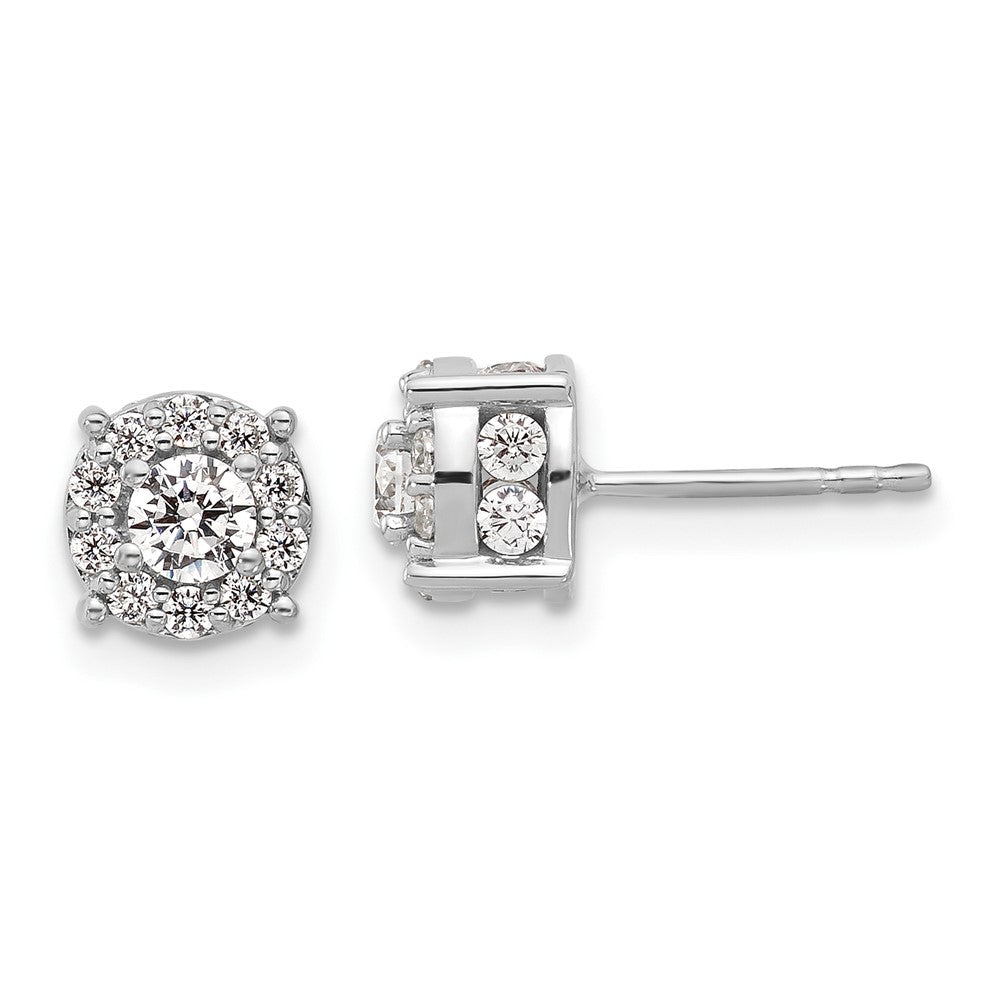 14k White Gold 1 carat Lab Grown Diamond VS/SI+ G+ Post Earrings