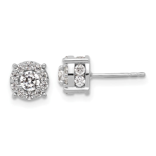 14k White Gold 1 carat Lab Grown Diamond VS/SI+ G+ Post Earrings