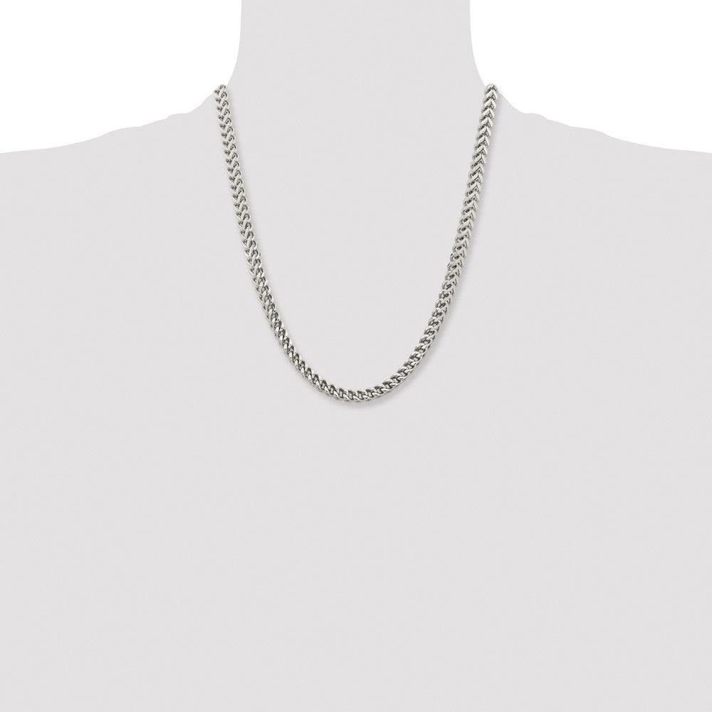 Stainless Steel Polished 6.75mm 22in Franco Chain