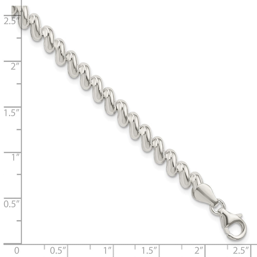 Sterling Silver 6mm San Marco Bracelet 7.5 inches
