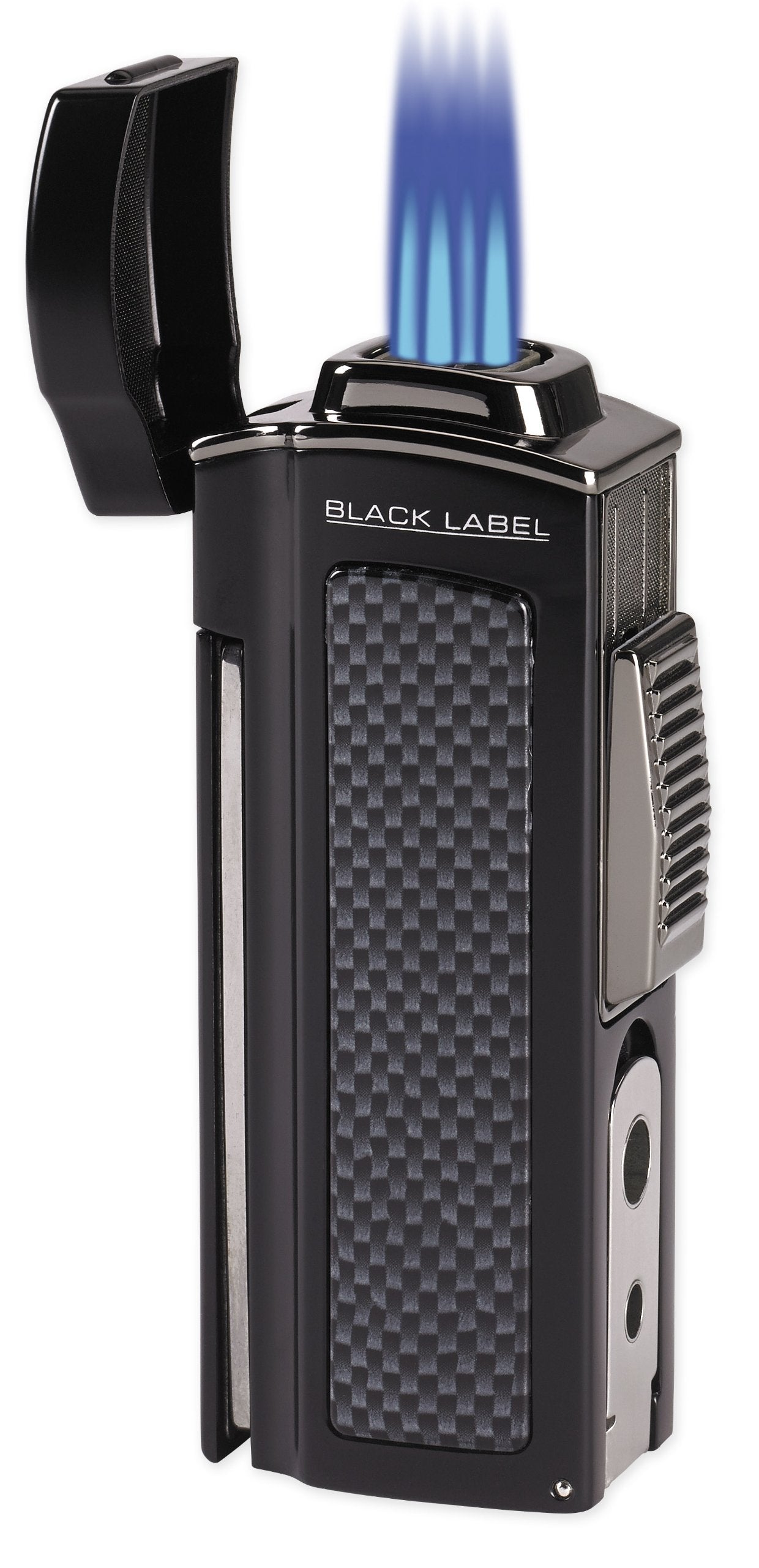 Black Label Dominator Quad Torch Table Lighter - Black Matte