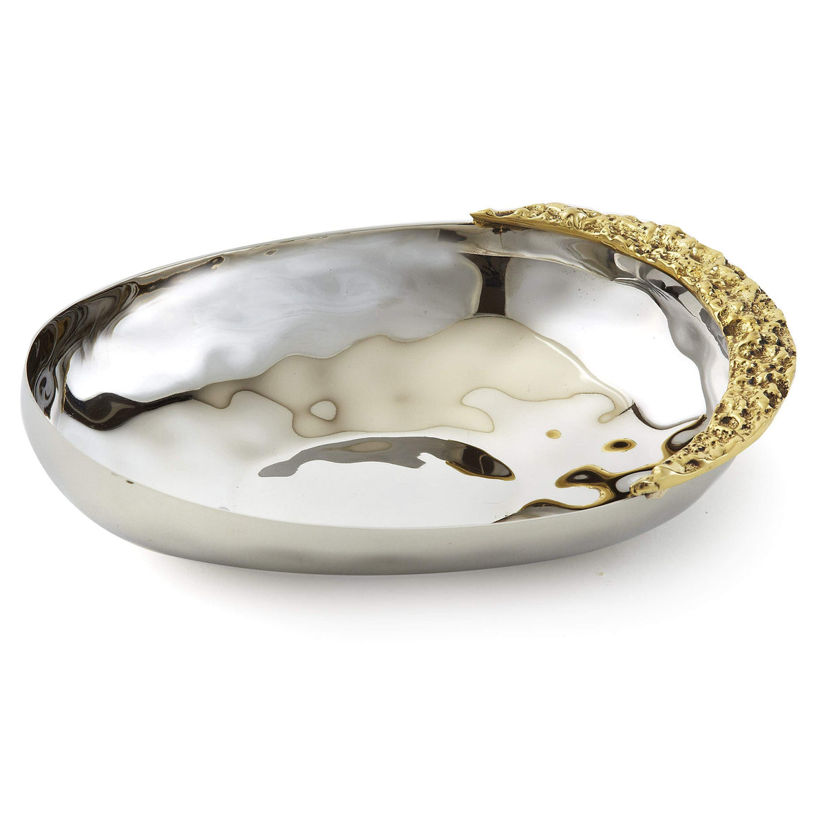 Leeber 70230 6.5 by 4.75 in. Lunar Candy & Nut Dish - Silver, Gold