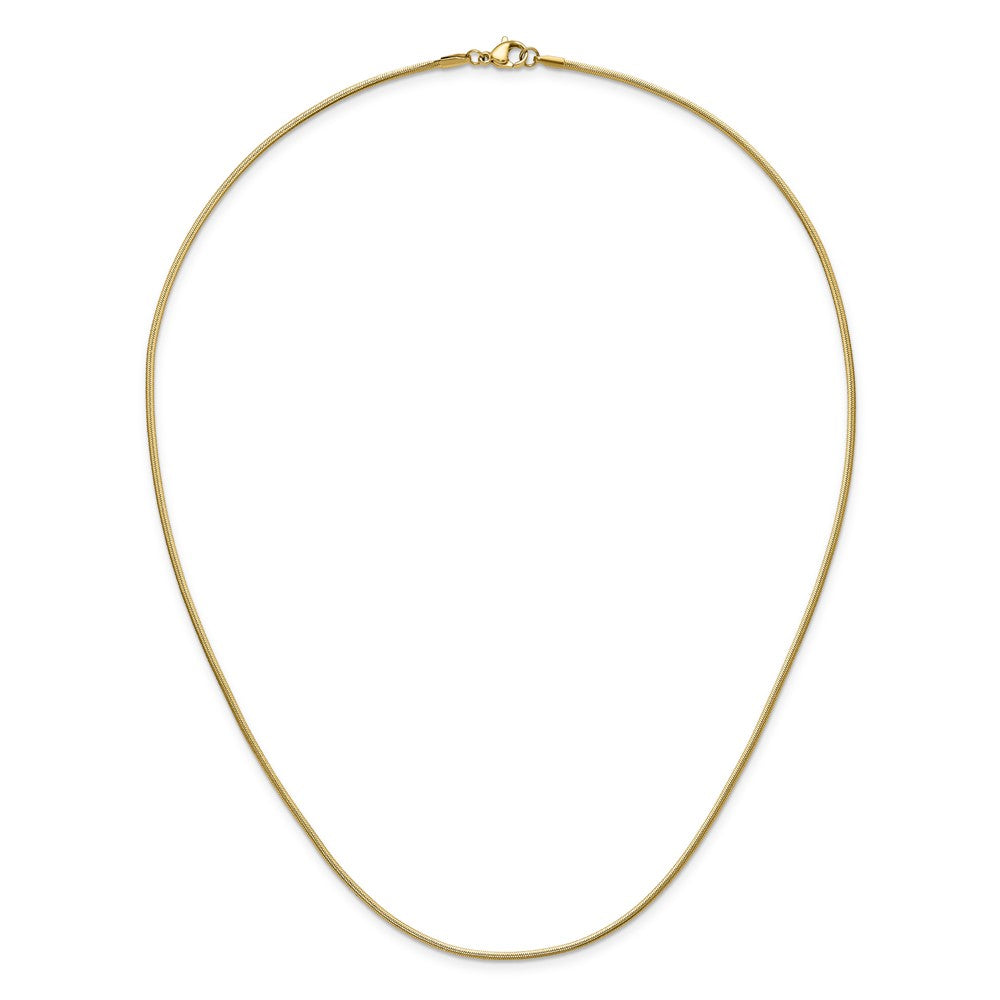 Chisel Stainless Steel Polished Yellow IP-plated 1.5mm 20 inch Snake Chain