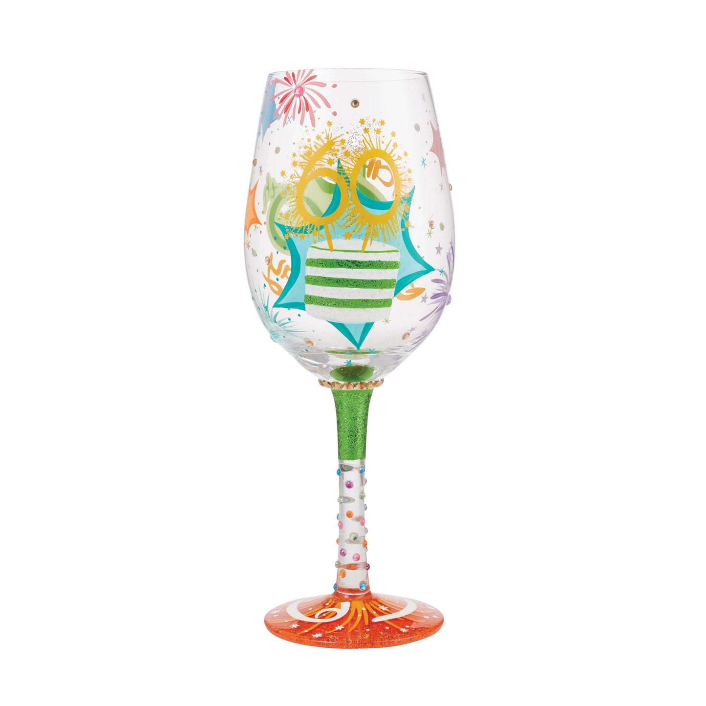 Lolita Happy 60th Birthday Wine Glass 9in H