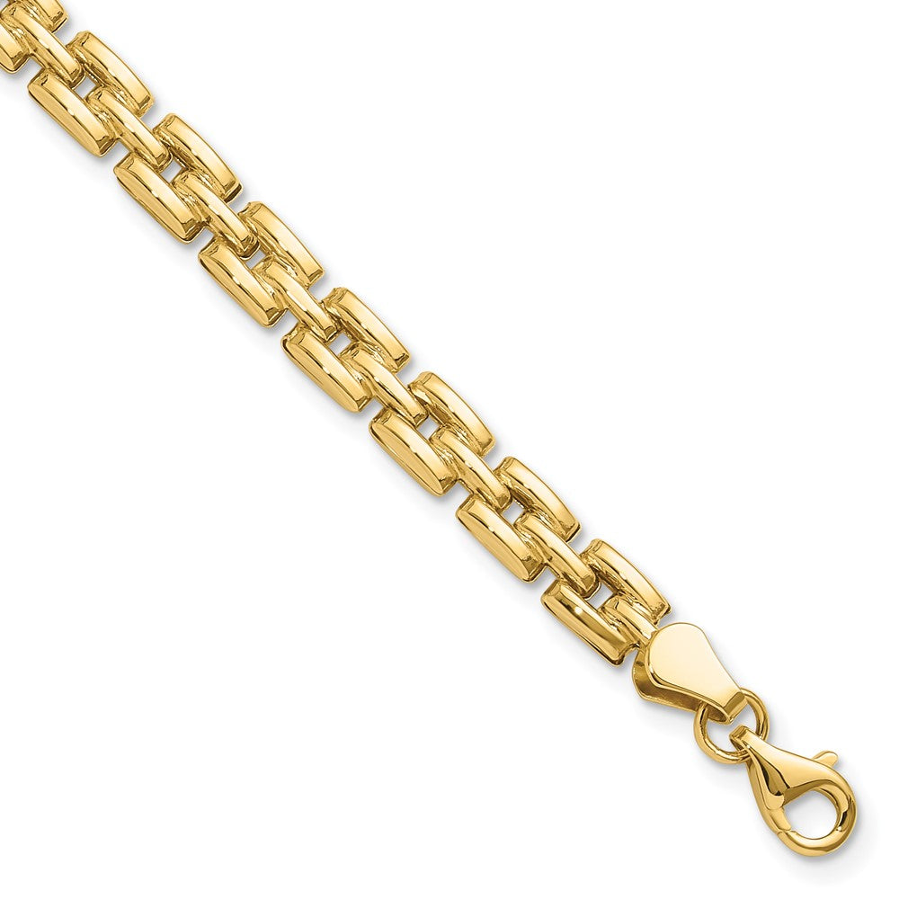 14K Polished Fancy Link Bracelet 7.5  inches