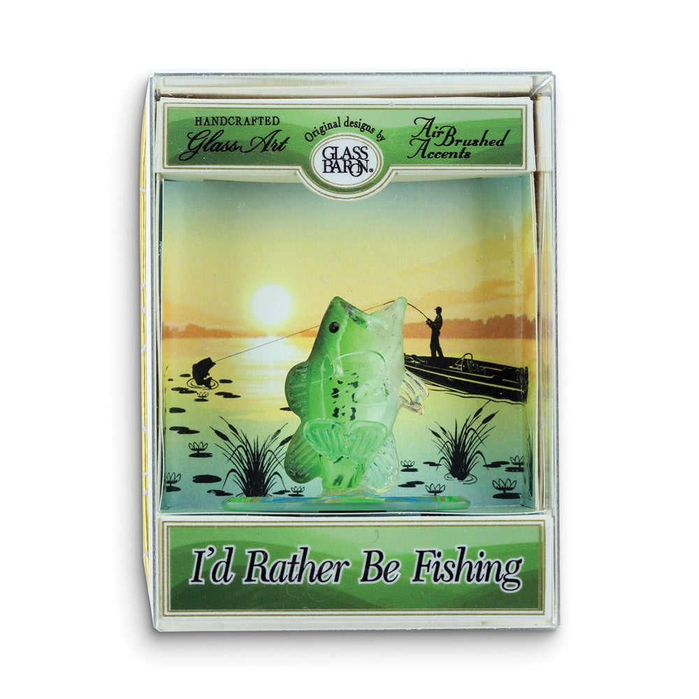 Keepsake Box "I'd Rather be Fishing" by Glass Baron