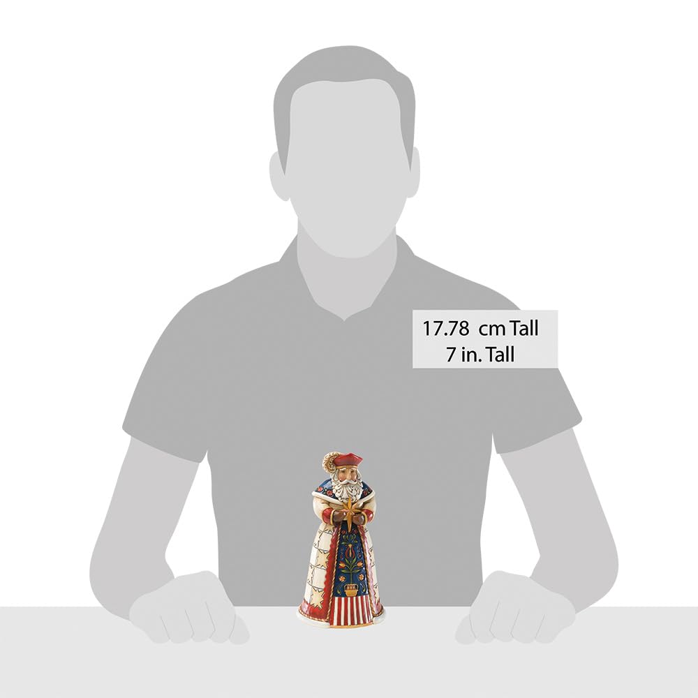 Enesco Jim Shore Heartwood Creek Polish Santa Stone Resin Figurine, 7 inch, Multicolor