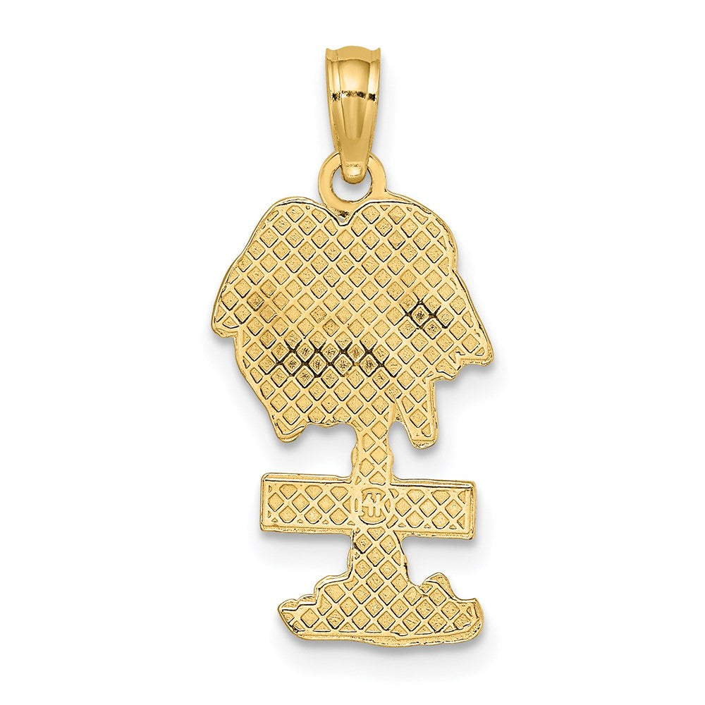 14k ST. GEORGE Palm Tree Charm