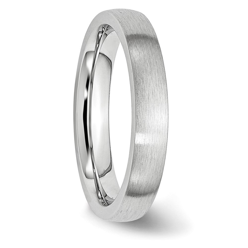 Cobalt Satin 4mm Half Round Band Size - 8.5