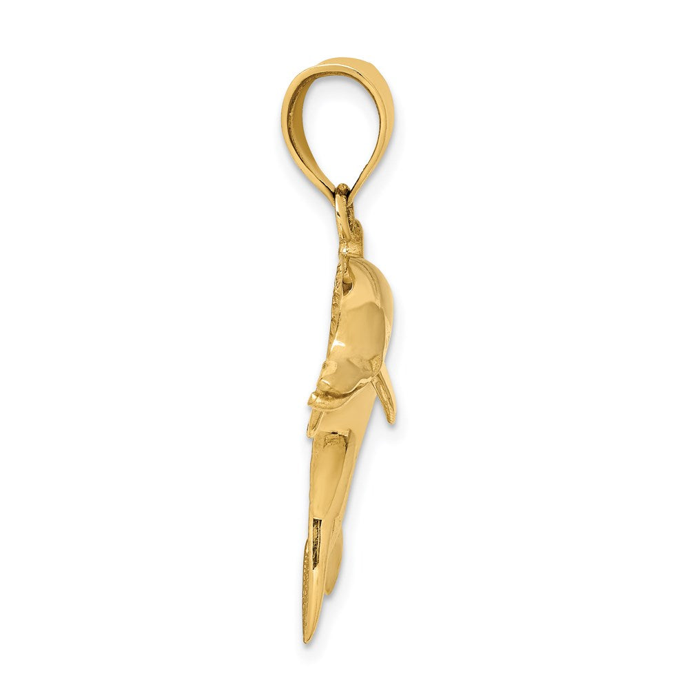 14k Dolphin Pendant Yellow Gold
