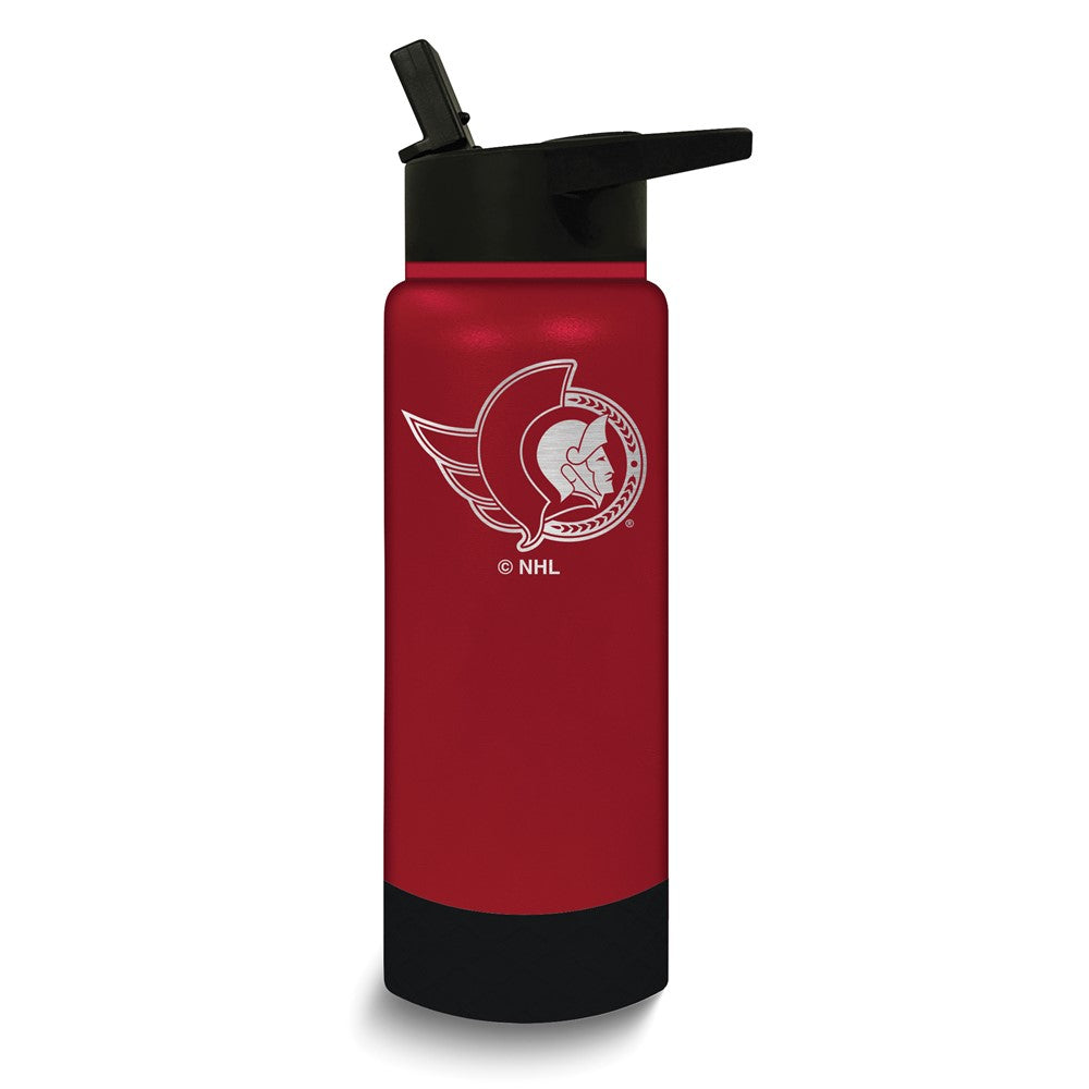 NHL Ottawa Senators Stainless Steel Silicone Grip 24 oz. Water Bottle