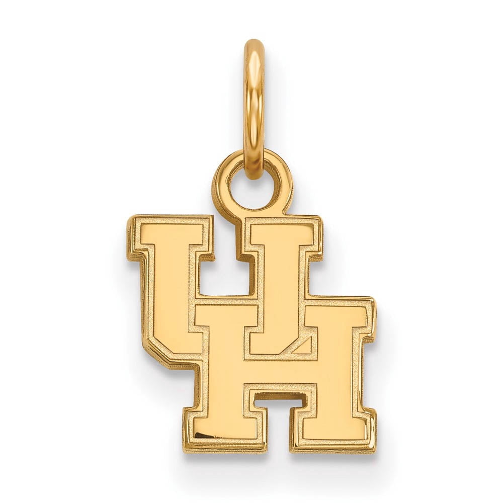 Sterling Silver Gold-plated LogoArt University of Houston U-H Extra Small Pendant Q-GP001UHO