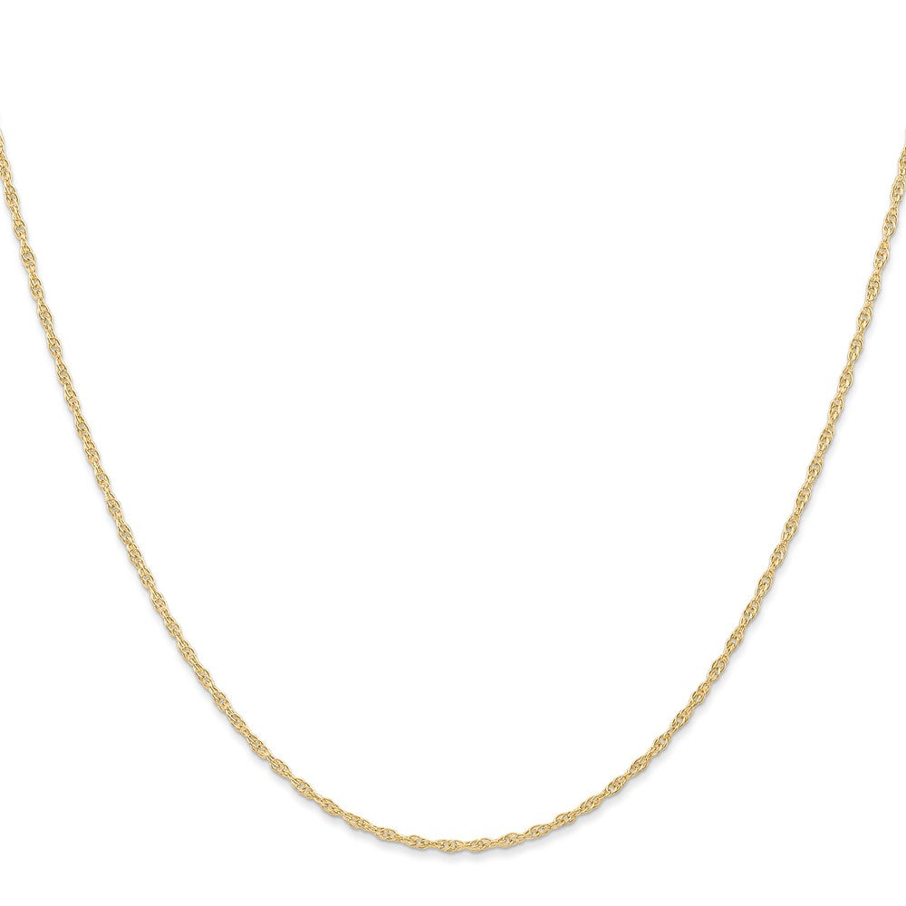 14K 22 inch Carded 1.15mm Cable Rope with Spring Ring Clasp Chain