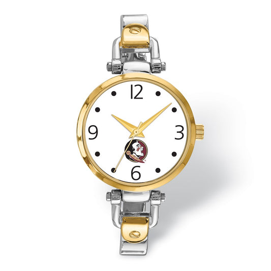 LogoArt Florida State University Elegant Ladies 2-tone Quartz Bracelet Watch Q-FSU172
