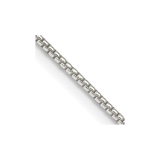 Sterling Silver 1.25mm Round Box Chain 26 Inches