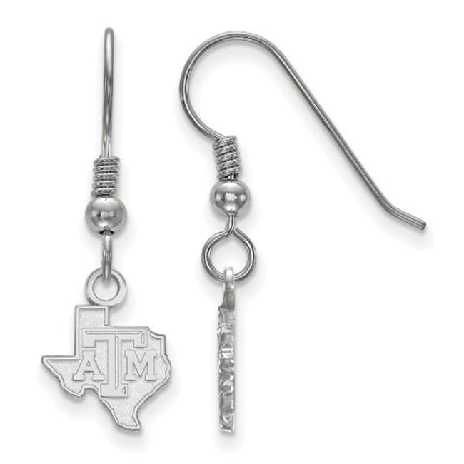 LogoArt Sterling Silver Texas Aandm University Xs Dangle Earrings Wire Female Adult