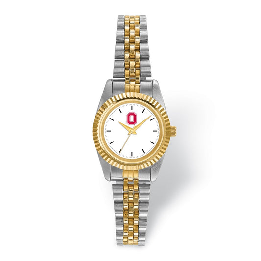 LogoArt Ohio State University Pro Two-tone Ladies Quartz Watch QOSU167