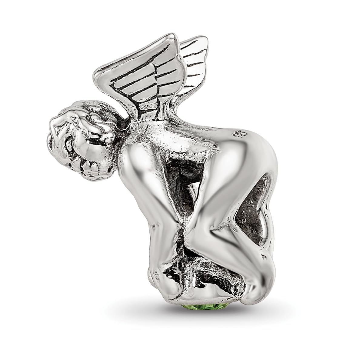 Sterling Silver Reflections August CZ Antiqued Bead