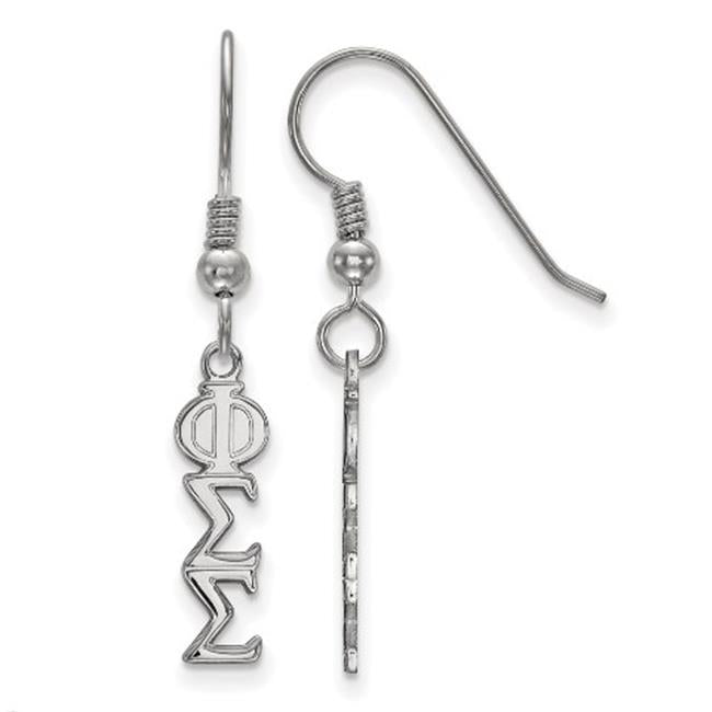 Sterling Silver Small Phi Sigma Sigma Dangle Earrings