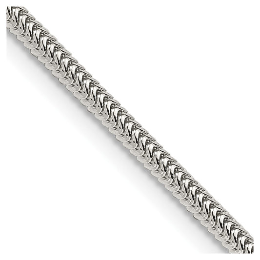 Sterling Silver 2.5mm Round Snake Chain 18 Inches