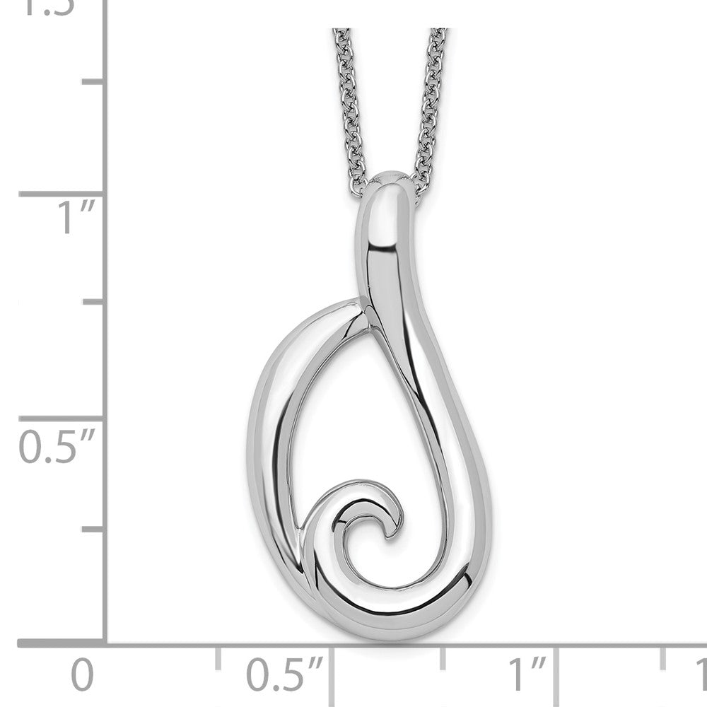 Sentimental Expressions Sterling Silver Rhodium-plated Friendship 18in Necklace 18 Inches