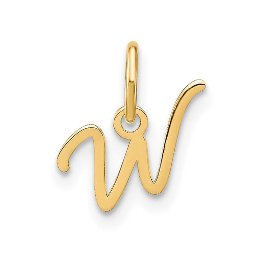 10KY Upper case Letter W Initial Charm