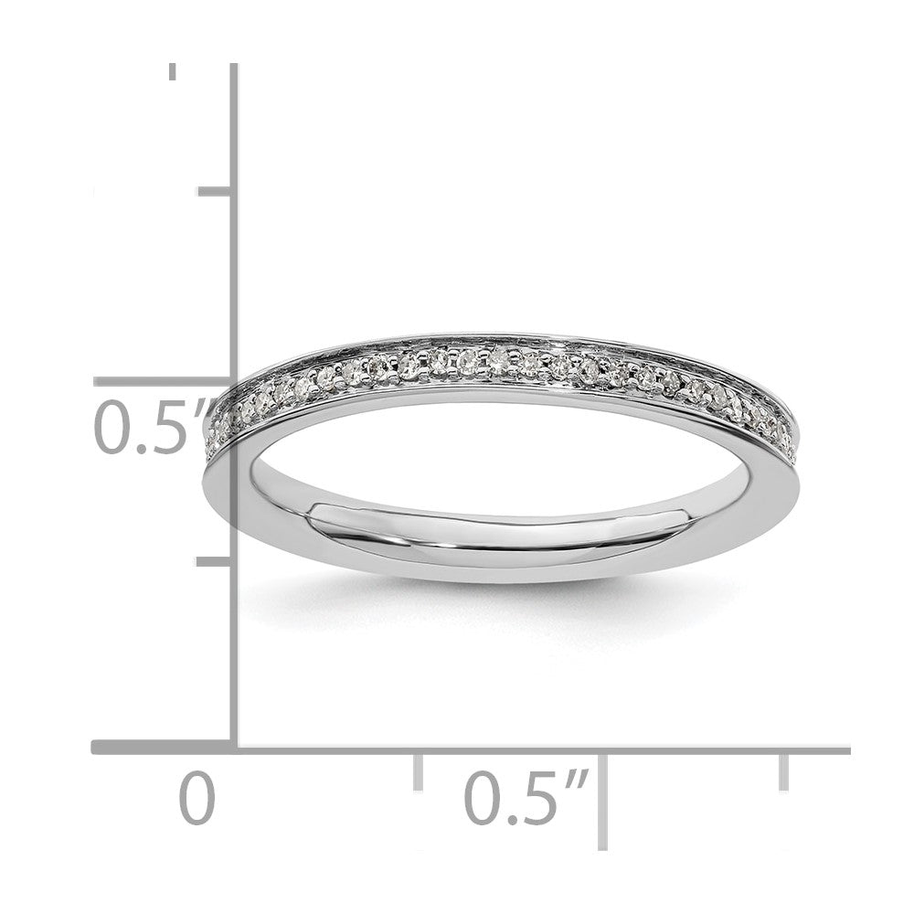 Sterling Silver Stackable Expressions & Diamonds Polished Ring Size -6