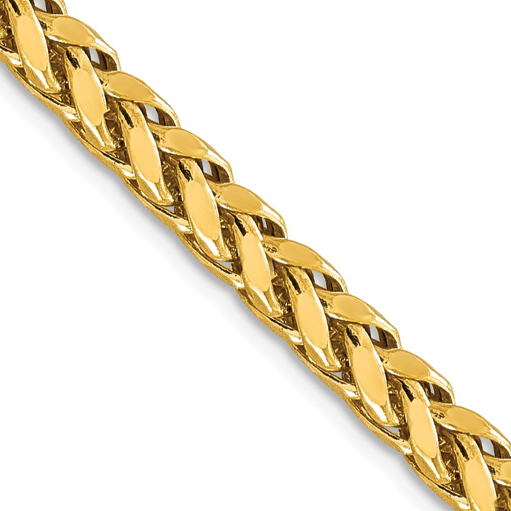 14k 5.00mm Semi-solid D/C Wheat Chain