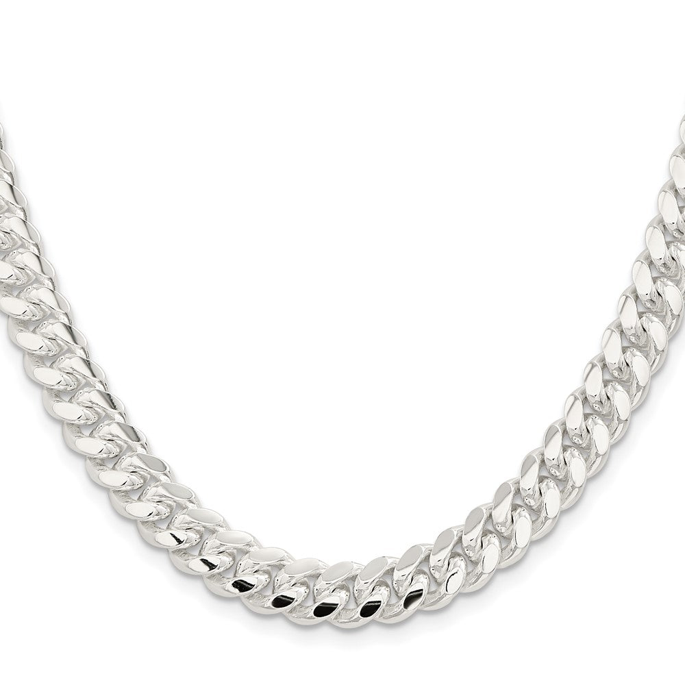 Sterling Silver 9mm Polished Domed Curb Chain 20 Inches