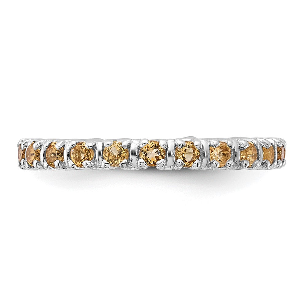 Sterling Silver Stackable Expressions Citrine Ring
