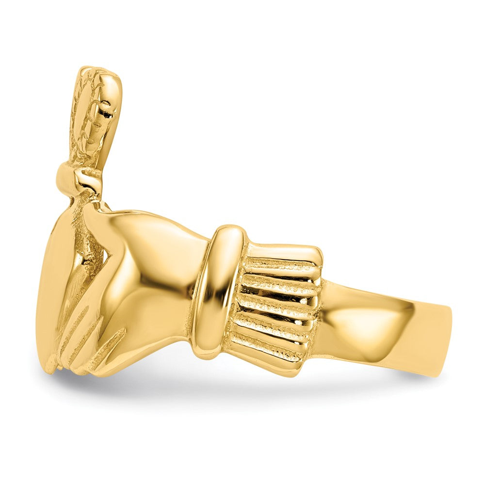 14k Men's Claddagh Ring Size 10
