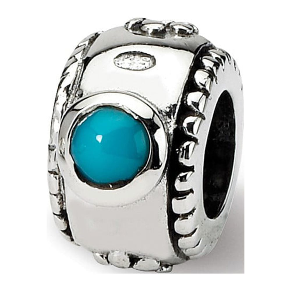 Sterling Silver Reflections Turquoise Bead