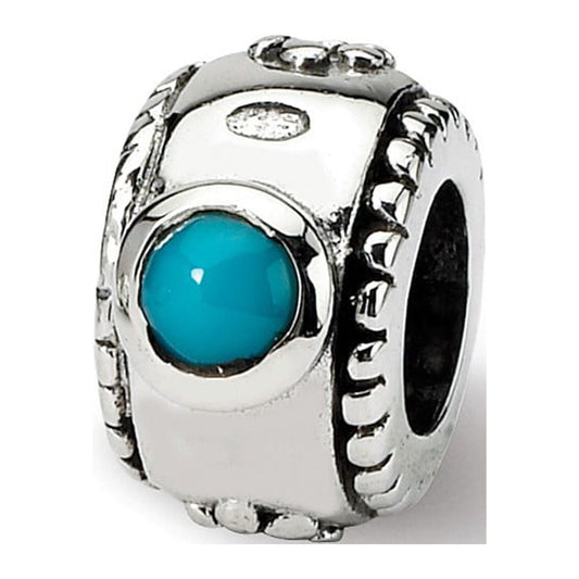 Sterling Silver Reflections Turquoise Bead