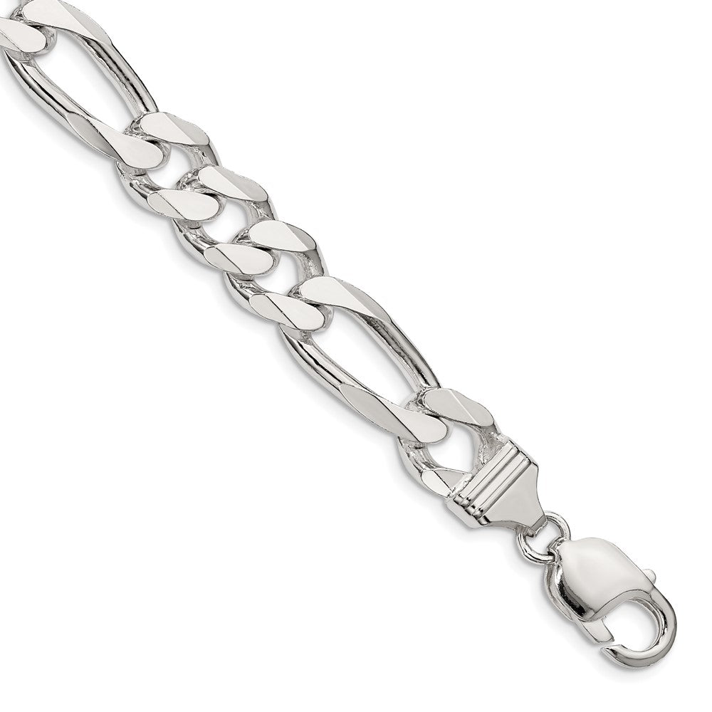 Sterling Silver 10.75mm Figaro Chain 10 inches