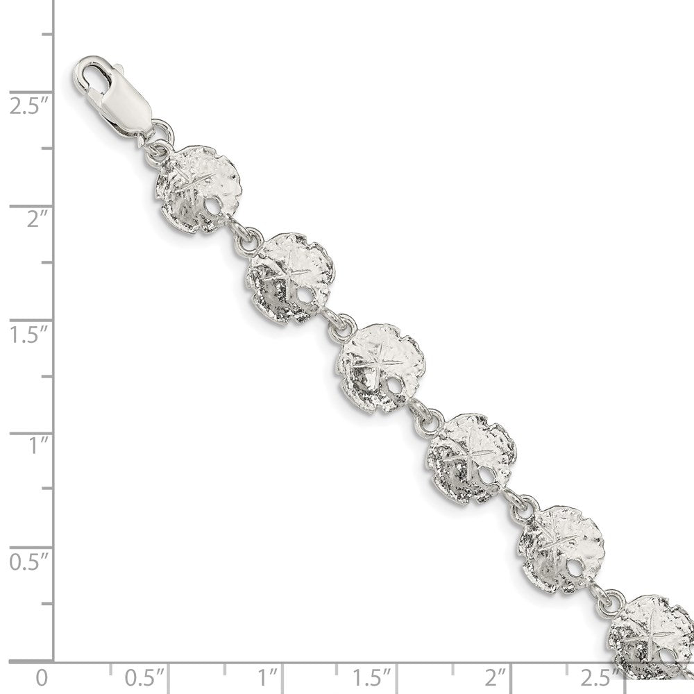 Sterling Silver Sand Dollars Bracelet 7 inches