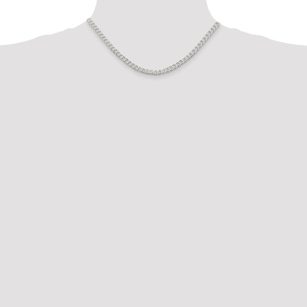 Sterling Silver 4.5mm Curb Chain 16 Inches