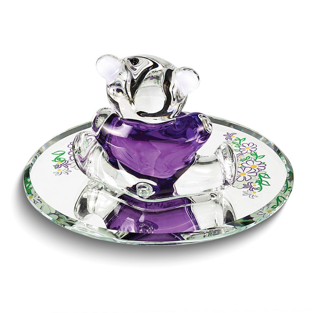 Glass Baron Bear GRANDMA I LOVE YOU Glass Figurine QGM19289