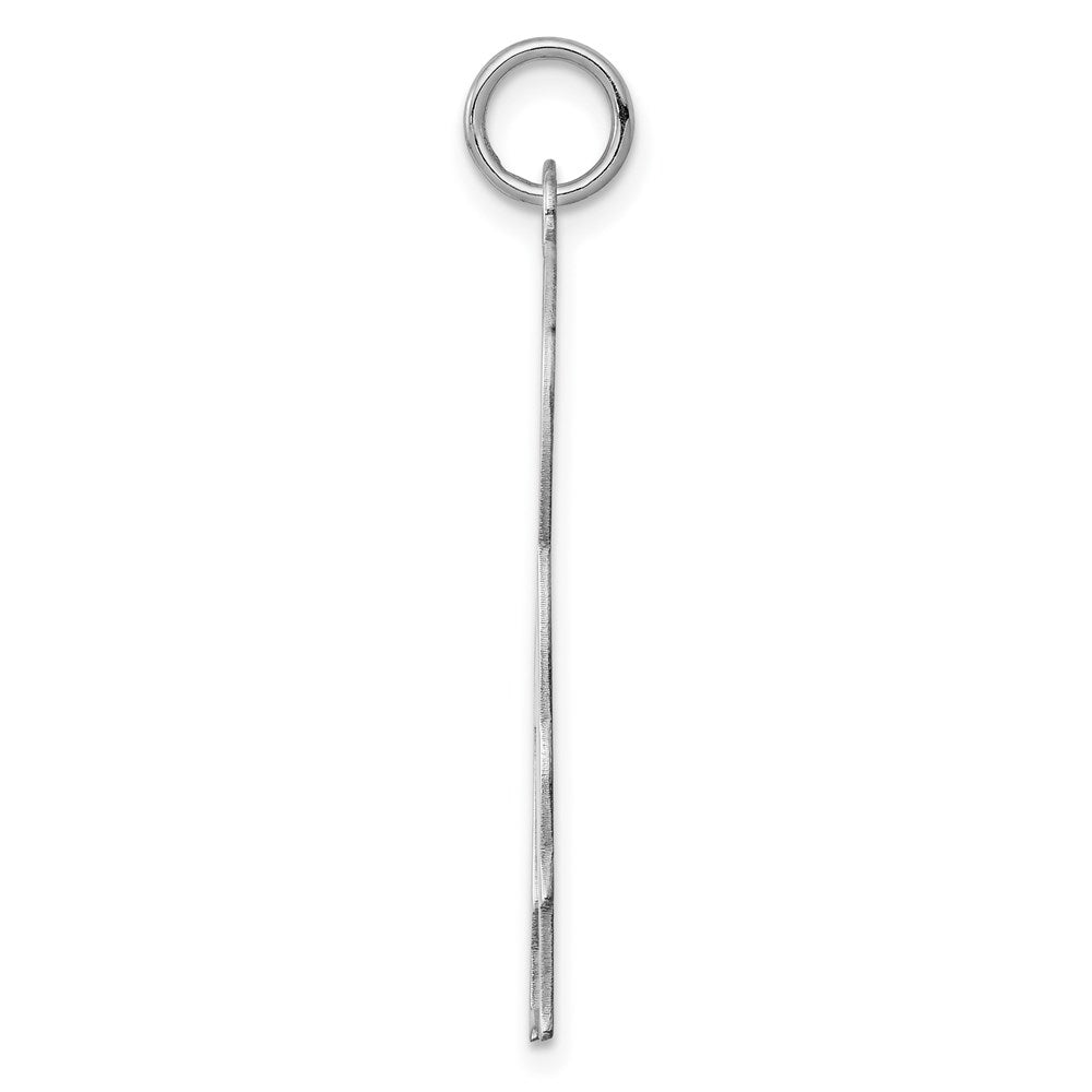 Sterling Silver Rhodium-plated Engraveable Boy/Girl Disc Charm