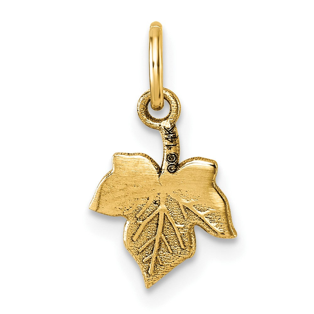 14K Polished Leaf Pendant