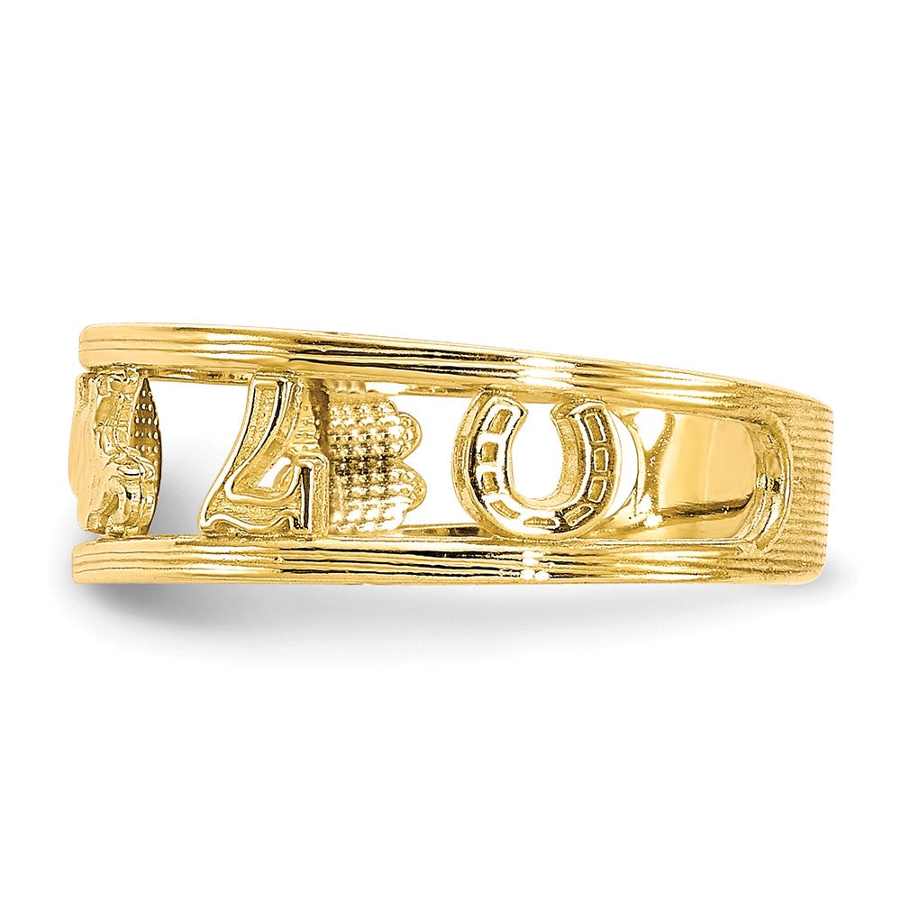 10k Luck Toe Ring