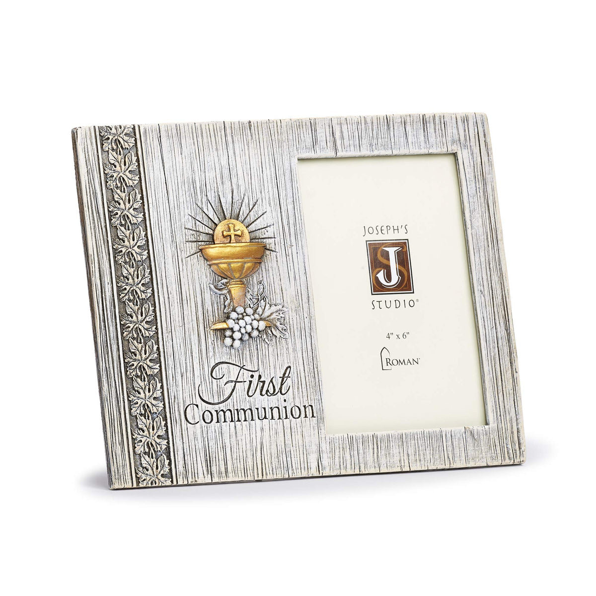 Roman 602060 Joseph Studio Distressed Communion Picture Frame, 7-inch Height, Resin