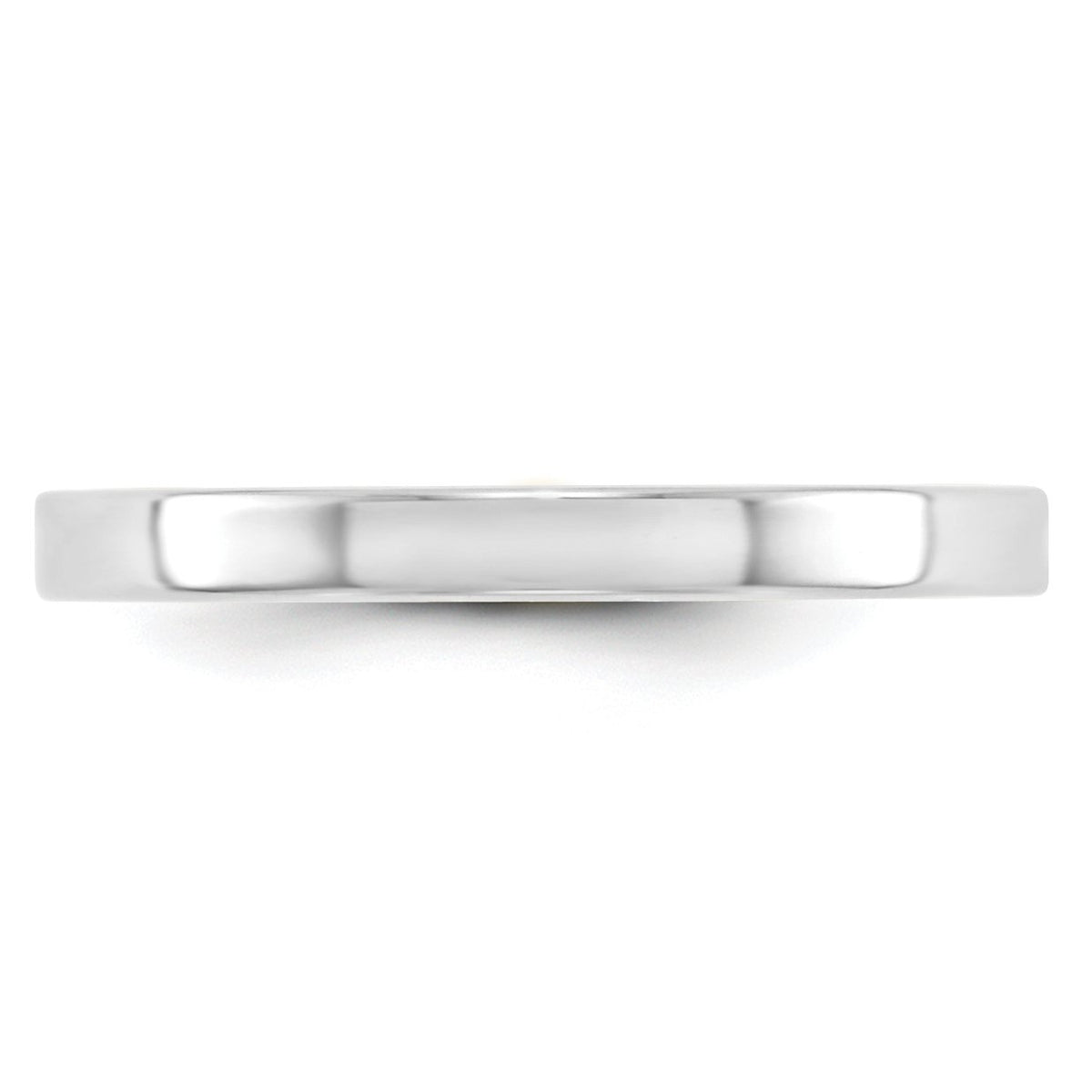 Primal Gold 10 Karat White Gold 2.5mm Lightweight Flat Band Size 10