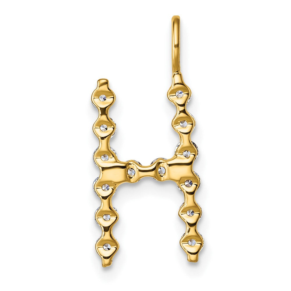 True Origin 14k 1/2 carat Lab Grown Diamond VS DEF Alphabet H Pendant