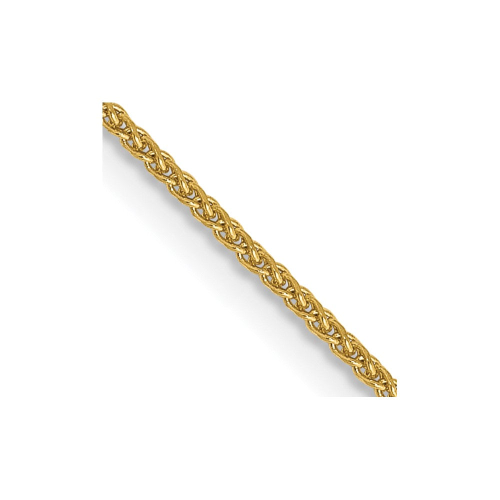 14K 24 inch 1.05mm Diamond-cut Spiga with Spring Ring Clasp Chain