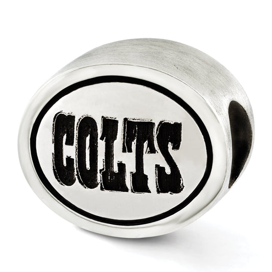 Sterling Silver Antiqued Indianapolis Colts NFL Bead