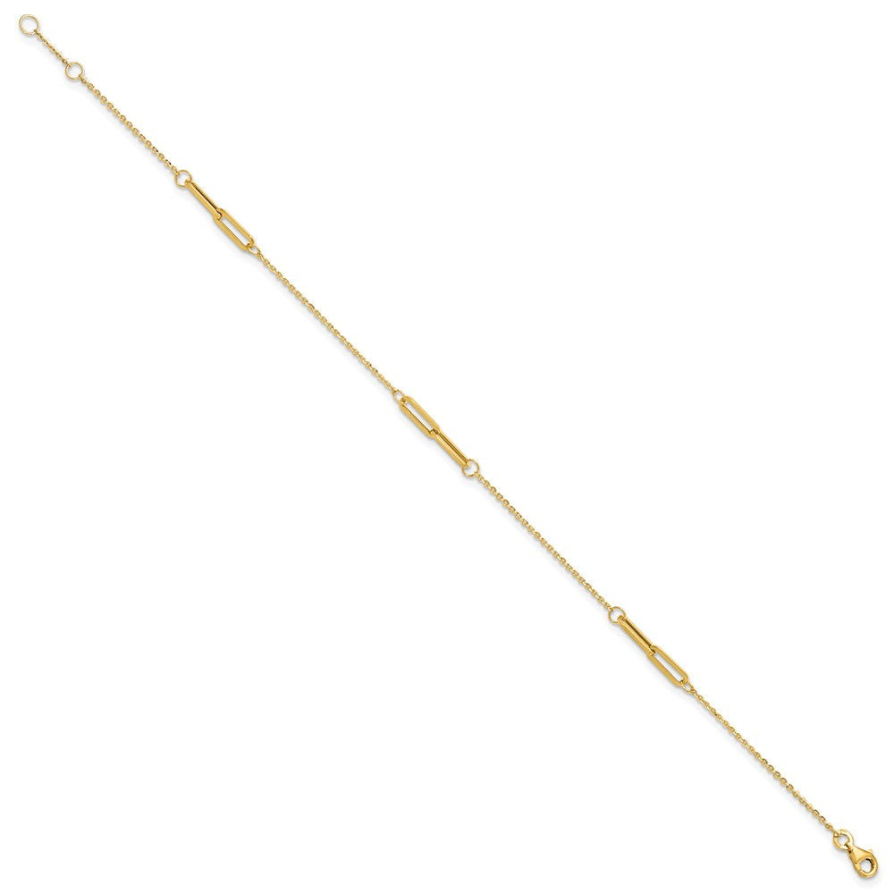 14K Polished w/ .5in ext. Anklet