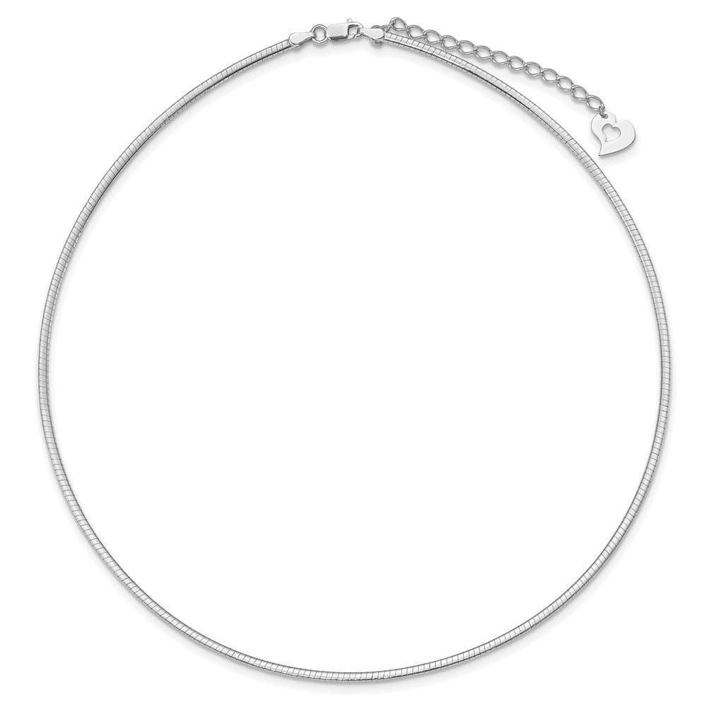 Sterling Silver Gold-pltd 2mm Reversible w/2in ext Cubetto Chain 16 Inches